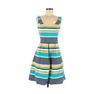 9 & Co Multicolor Striped Fit & Flare Dress